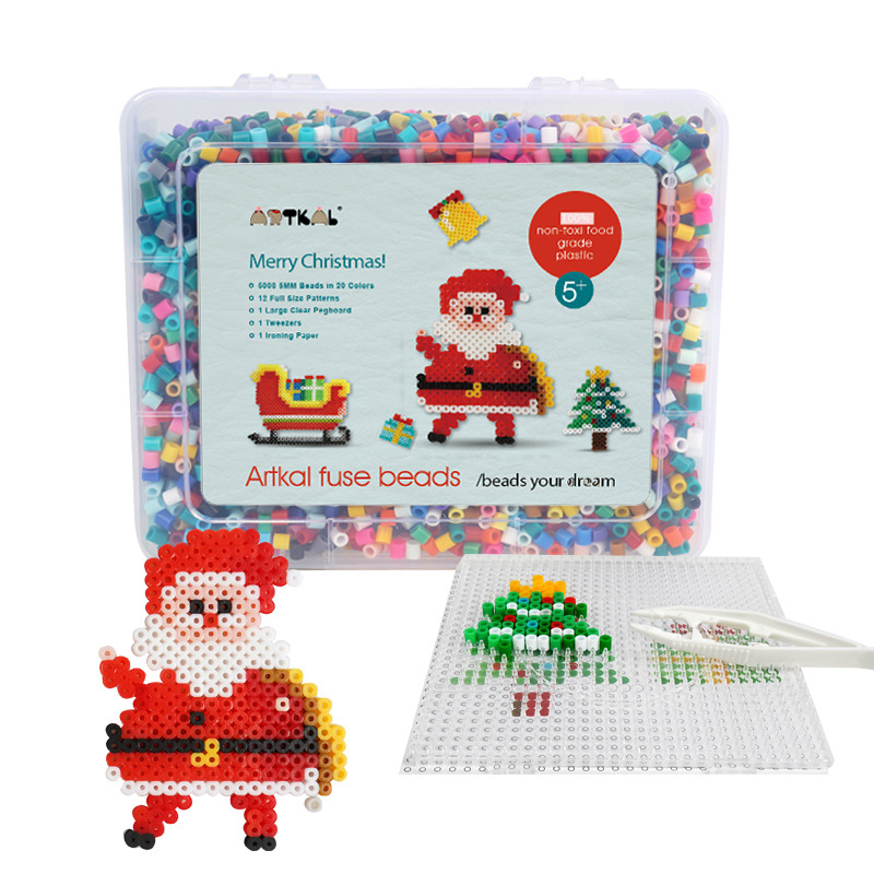Artkal Christmas Fuse Beads Kit – 5mm, 20 Colors, 5000 Beads