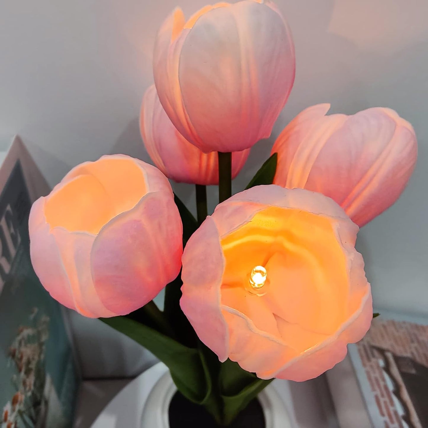 Artificial Flower Tulip Table Lamp