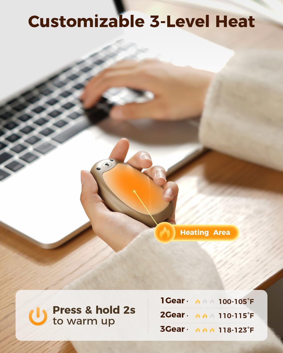 Hand Warmers Cute Bear Magnetic 2 Pack