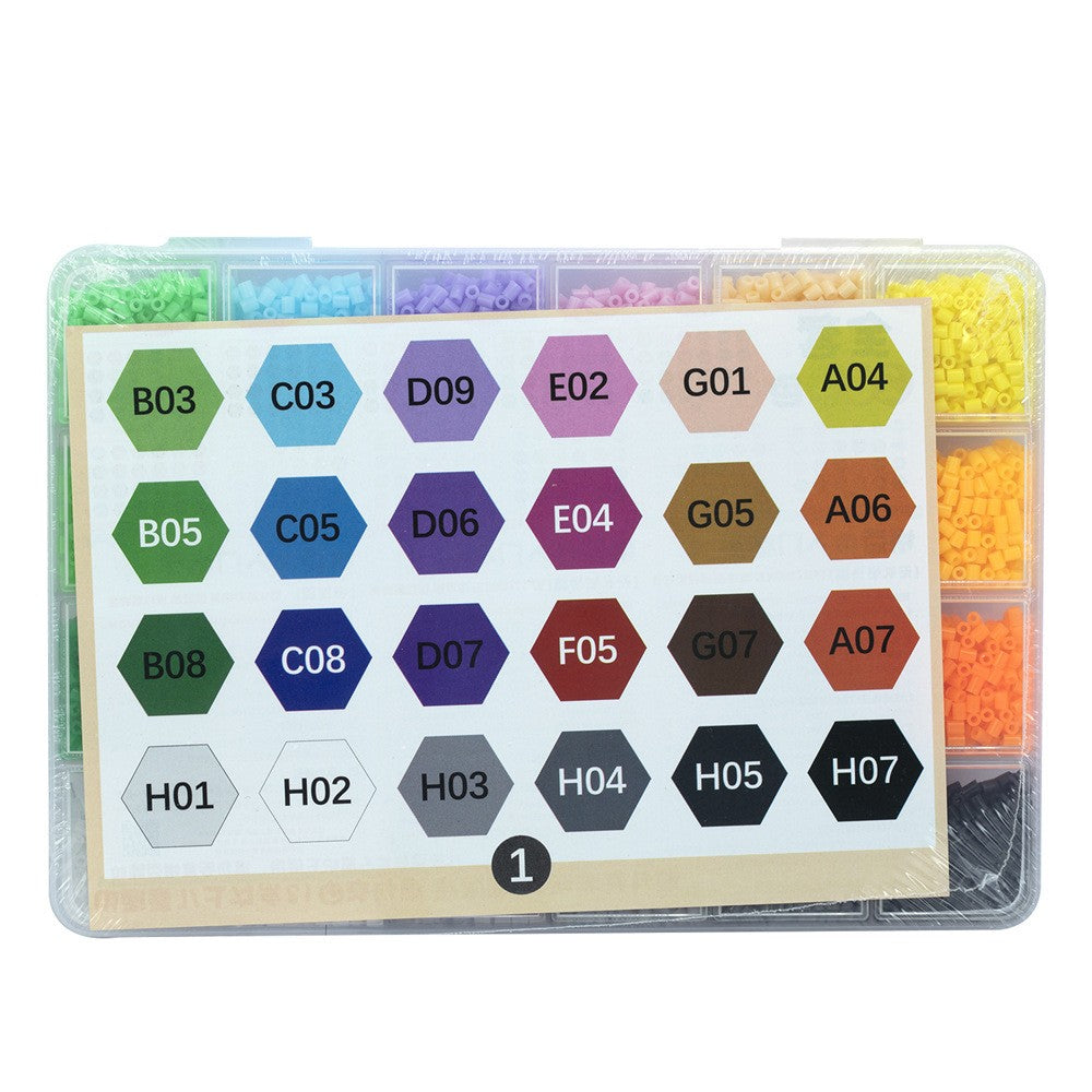 Mini Fuse Beads Starter Kit | 2.6mm, 24 Colors + 16,000 Beads | Complete DIY Pixel Art Set, Ages 3+