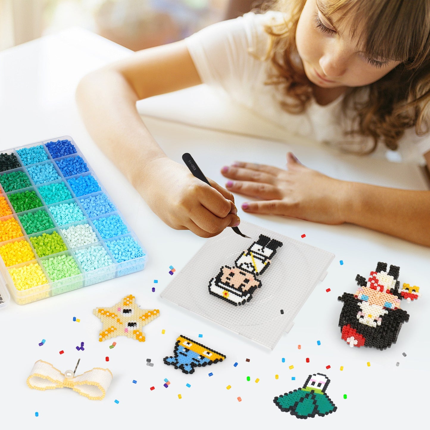 2.6mm Mini Fuse Beads Set – 48 Colors + FREE Pen
