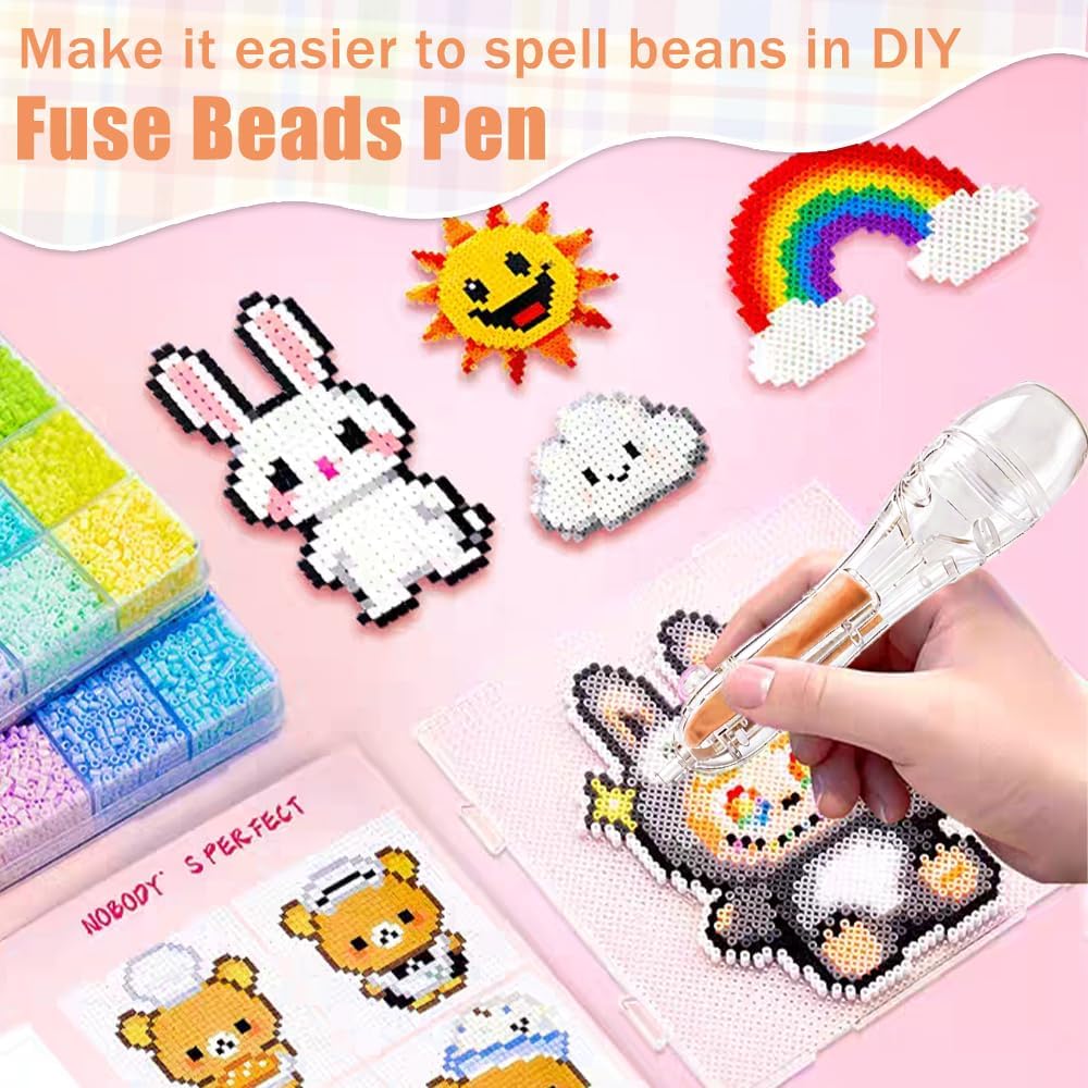 Slide & Place Fuse Bead Pen – Creative Design | One-Click Tool for 2.6mm Mini Beads
