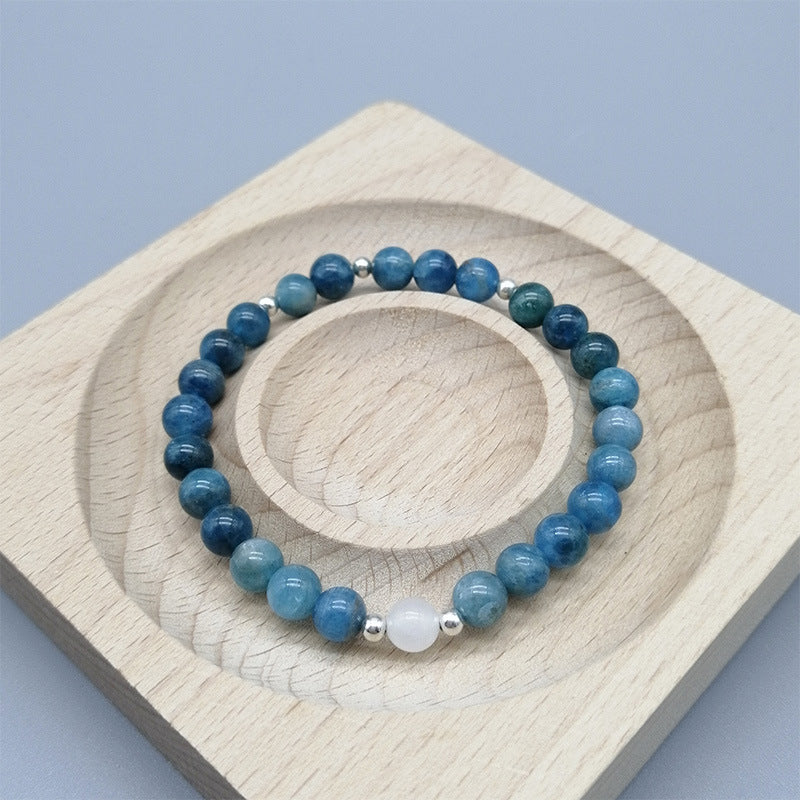 Blue Apatite Bracelet  Inspiration & Wisdom