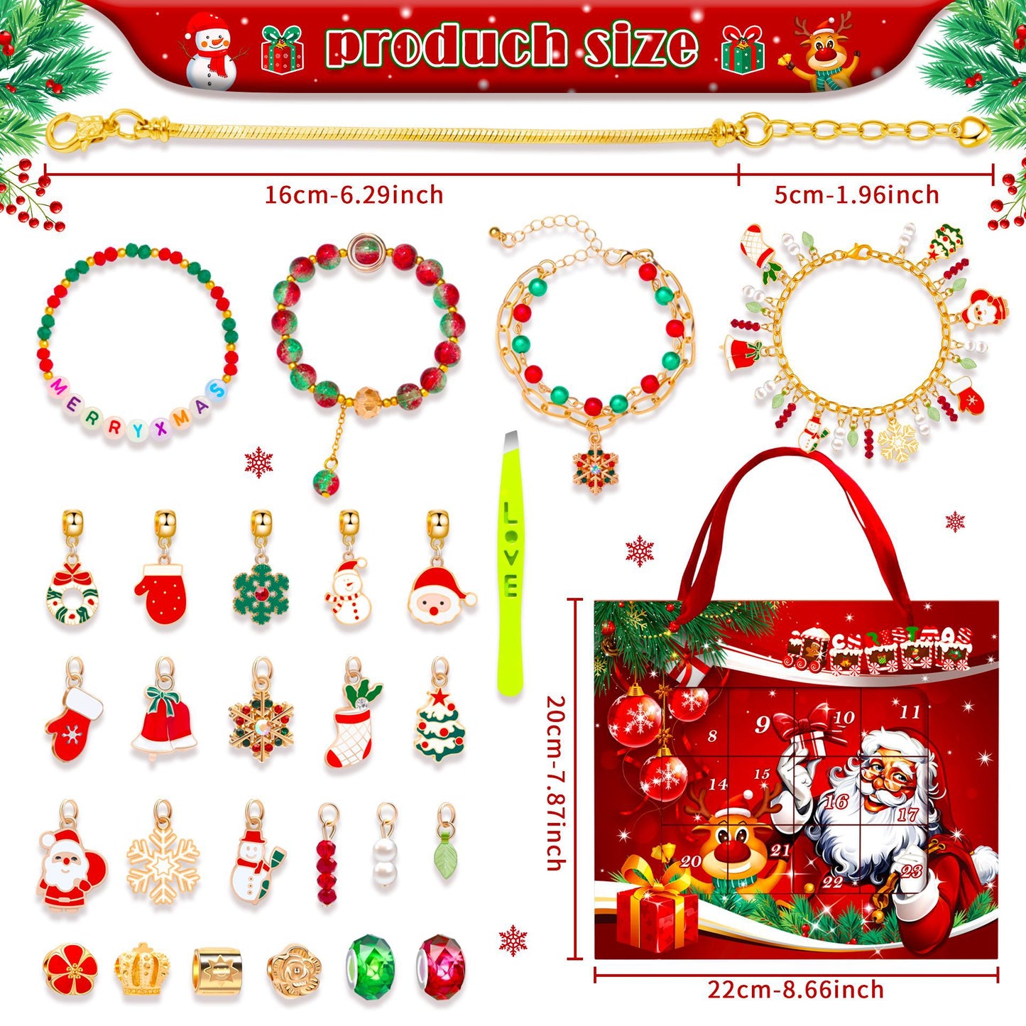 Christmas Bracelet Advent Calendar
