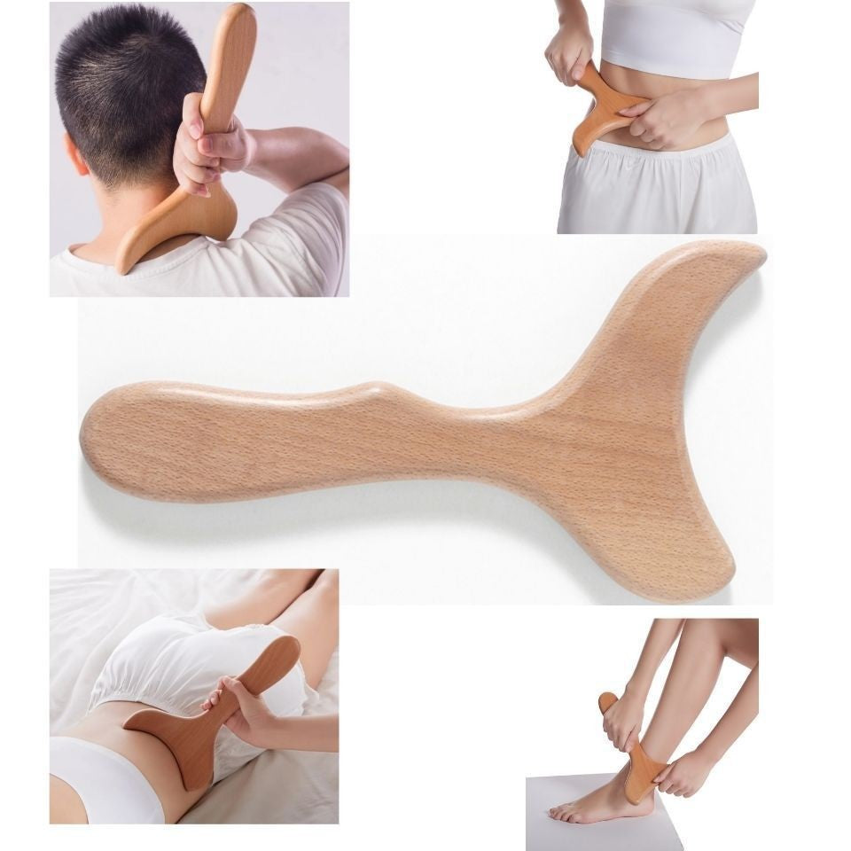 Guasha Wooden Lymphatic Drainage Massager Set of 2